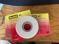 3M Scotch 69 Glass Cloth Electrical Tape Class H 200℃ Insulation 3/4″x66ft 19MM