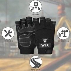 Tough Fingerless Performance Gloves Protection Work Gloves Padded Palm Halffinge