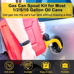10 Yellow Flexible Pour Nozzles, Gas Can Spout Replacement