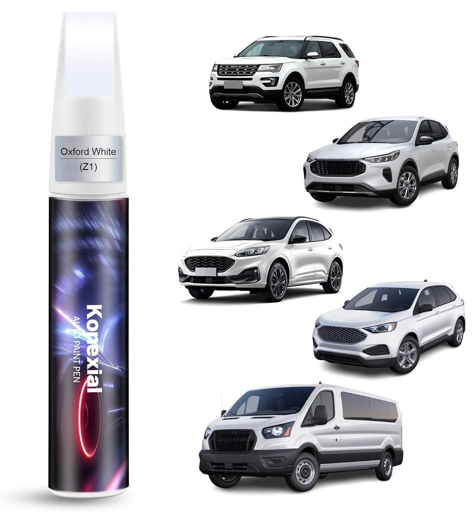 Oxford White Touch Up Paint for Ford TwoInOne Scratch Repair Pen