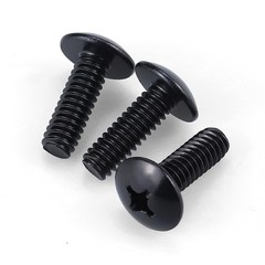 M4-0.7 x 12mm Truss Head Machine Screws, Stainless Steel 304, Black Coated Ph…