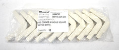 Lot of 10 Multilink O/S Corner & Radius Squares Office White Finish 99443K