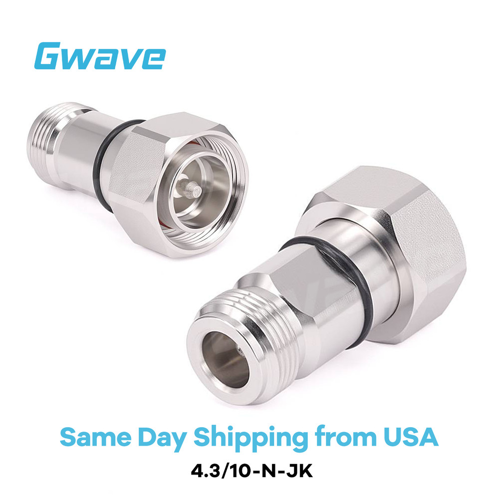 Low PIM 4.3/10 Male to N Female Straight Adapter | DC to 8 GHz