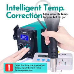 YIHUA 959D-II New Upgraded Easy Plug-pull Hot Air Gun Nozzles Soldering Station