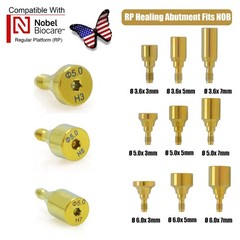 US Nobel Biocare Titanium Healing Abutment NP RP Internal Conical ∅3.6/5.0/6.0mm
