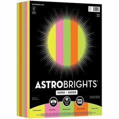 Bright Color Letter Paper, Assorted 24Lb, 500 Sheets Ideal for Printing