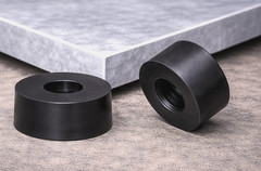 2 3/8″ x 1 1/4″ XXL HD Black Rubber Feet for Equipment, Truck Doors, Compressors