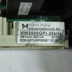 Martin Walter 3220.0072 MW2000GPI-25kHz GPI Ultrasonic Generator Module 25kHz