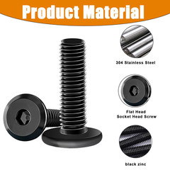 25 Sets 1/4-20 Threaded Inserts for Wood with 1-5/32 Inch Screws Furniture Kit