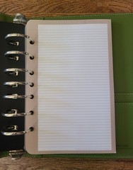 Franklin Covey ~ Green Classic Leather 7 Ring Planner ~ Excellent Pre-Owned