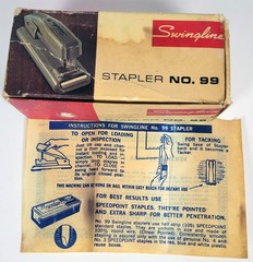Vintage Grey Swingline Stapler #99 in Original Box w/Guarantee