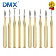 DMXDENT 10 Pcs Dental Carbide Trimming & Finishing Burs FG/7406/7408/7901/7902