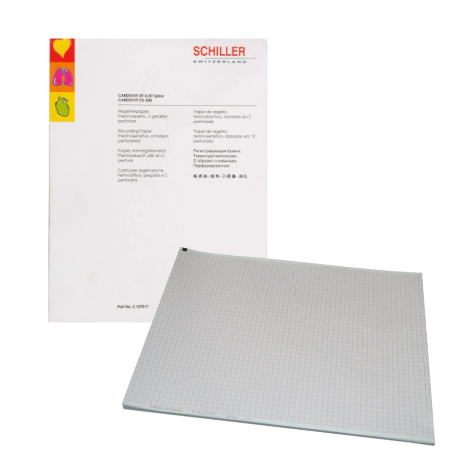 Schiller EKG Recording Paper for AT-2 Plus / AT-2 Case of 10 Packs