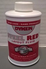 DYKEM STEEL RED LAYOUT FLUID 8 OZ. BOTTLE W/ BRUSH CAP 80496