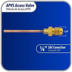 Appli Parts APVS-14182 1/4 in SAE Access Schrader Valve x 1/8 ODF x 2 in Copper