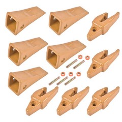 Brand New 1193204 Backhoe Bucket Shanks & 1U3202 Bucket Teeth with Pins Retainer