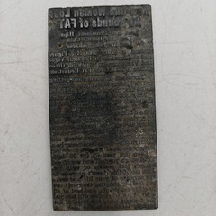 Vintage Newspaper Printing Plate “How One Woman Lost 20 Pounds of FAT” Diet Ad