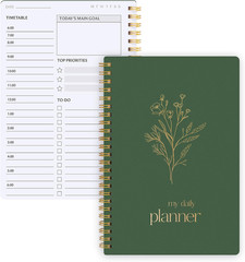 Undated Daily Planner with Hourly Schedule, 5.71″ X 8.35″ Daily to DO