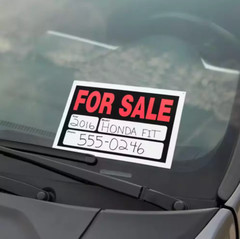 Plastic Auto for Sale Sign – 8 in. x 12 in. Durable, Weatherproof, Easy to Read