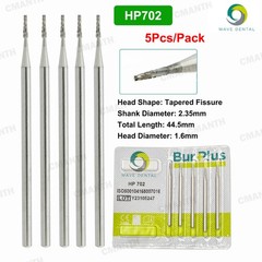 US WAVE Dental Carbide Burs HP Tapered Fissere Fit Low Speed Straight Handpiece