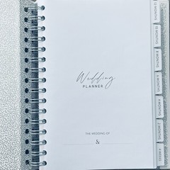 Wedding Planner White & Leaves Organizer Guide Book for The Bride To Be