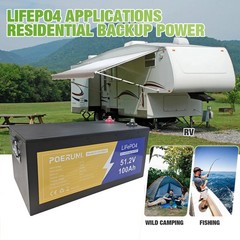 48V 100Ah LiFePO4 Lithium Golf Cart Battery with BMS Protection for Motor RV