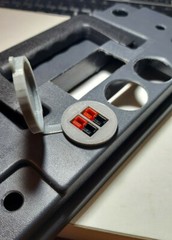 Power Pole Dual Connector Panel Mount Bare or w/ 30A/45A Terminals & Dust Cover