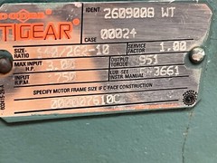 👀 DODGE TIGEAR 10:1 GEAR REDUCER 951 TORQUE OUT 3.00 HP MAX IN 1750 RPM 2609008