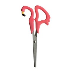 Flamingo Scissors – Pink Plastic Handled Animal Scissors with 4-Inch/10 cm Steel