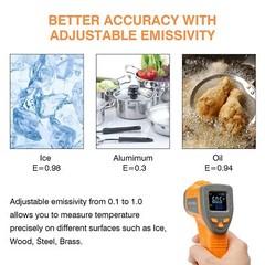LCD Infrared Thermometer Temperature Gun Laser IR Cooking Oven Pizza -50°C-550°C