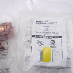 2 Pack Nibco 9101150PC 1-1/2″ Press x Press x Press Tee PC611