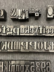 Letterpress Printing Block Mixed Lot Letters, Numbers, Symbols, BB & S Chicago