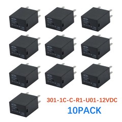(Pack of 10) Song Chuan Automotive Relays SPDT 35A 12VDC 301-1C-C-R1-U01-12VDC
