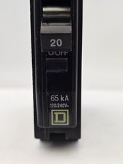 Square D Bolt On QHB120 Circuit Breaker QOB120 65KA 20A 1P 120/240V