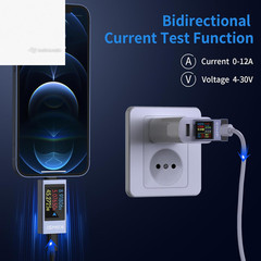 KWS-2303C USB C Tester Power Meter 360W Type-C PD Digital Multimeter Voltmeter