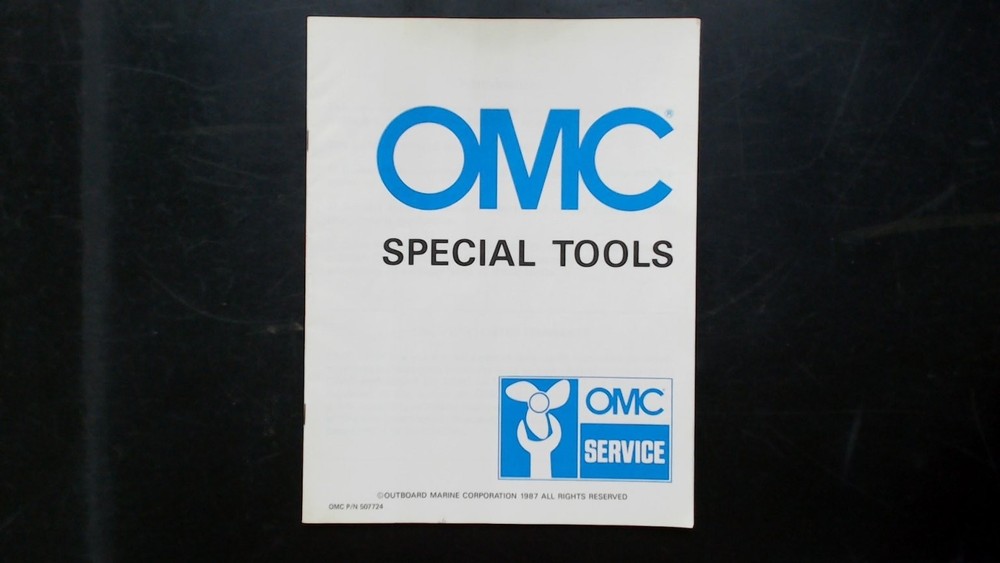OMC Special Tools Manual 507724 1987 Johnson Evinrude Marine Outboard Service