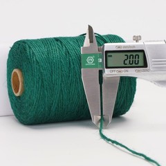 jijAcraft Garden Twine 656 Feet, 2mm Green Jute 0.078 in x 656 ft,