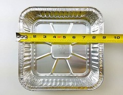 9″ Square Cake Foil Pan w/Clear Dome Lid 25 Sets -Disposable Aluminum Baking Pan