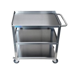 15 in. x 24 in. x 33 in. Stainless Steel 3-Shelf Utility Cart