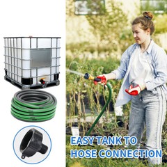 275 330 Gallon IBC Tote Adapter Garden Hose 2 NPT (NPS) Fine Thread To 3/4 Male