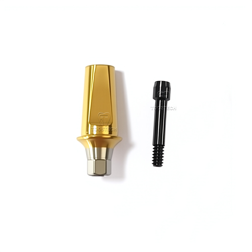 6pcs Titanium straight abutment ti cemented abutment fits to Osstem Hiossen TS