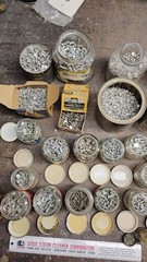 50 POUNDS OF ASSORTED TINNERS RIVETS AND OTHERS. TAKE THEM ALL.