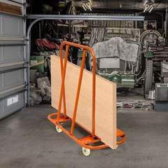 Heavy Drywall Cart 45.3″ L × 22.4″ W × 46″ H W/ 4 Swivel Wheels 3000 LB Capacity