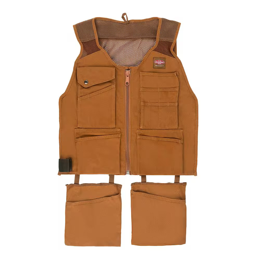 BUCKET BOSS 14-Pocket Canvas Tool Work Apron (Small/Medium)