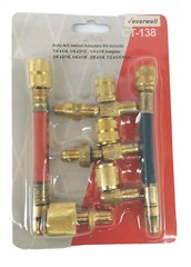 Universal A/C Automotive Air Conditioning Flushing Adapter Kit 8pcs.