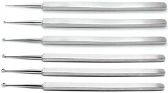 6 Pcs Meyhoefer Chalazion Ear Curette #-1,#0,#1,#2,#3,#4 Surgical ENT Instrument