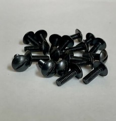 (100) 8-32 X 1/2 Slotted Truss Machine Screw BLACK OXIDE wide head #8-32 8/32