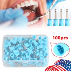 100X Dental Prophy Polishing Cups Latch Brushes for Contra Angle Handpiece MT