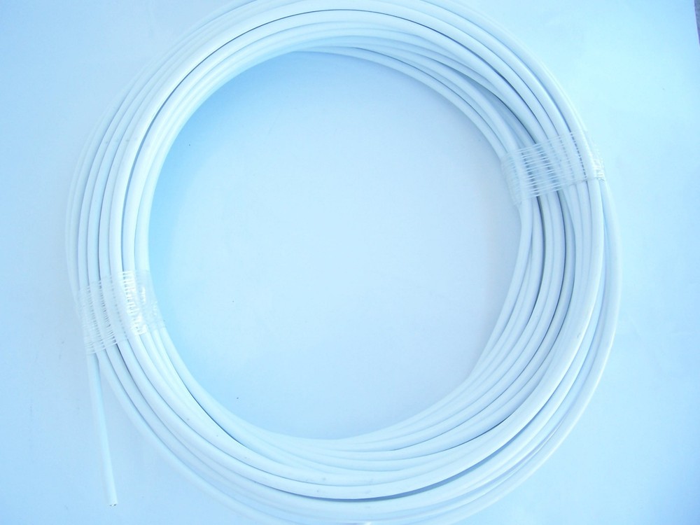 WHITE Vinyl Coated Cable Wire Rope, 1/8″- 3/16″, 7×7, 100 ft coil