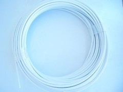 WHITE Vinyl Coated Cable Wire Rope, 1/8″- 3/16″, 7×7, 100 ft coil